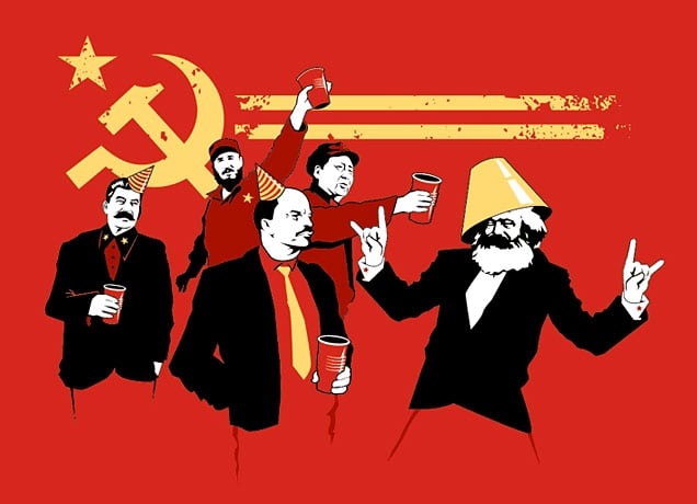 communist having a party image