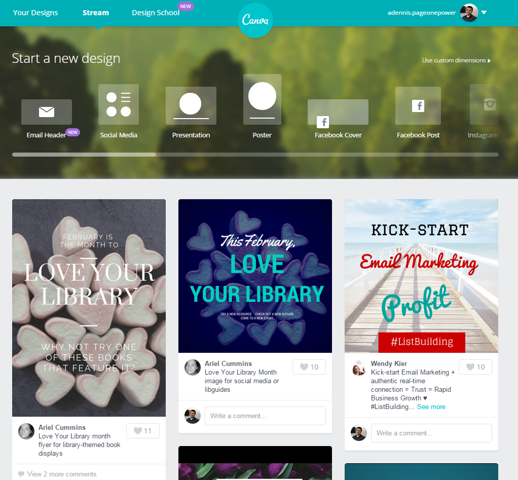 Canva Stream Page