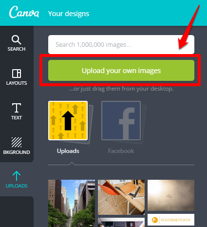 Canva Upload Button