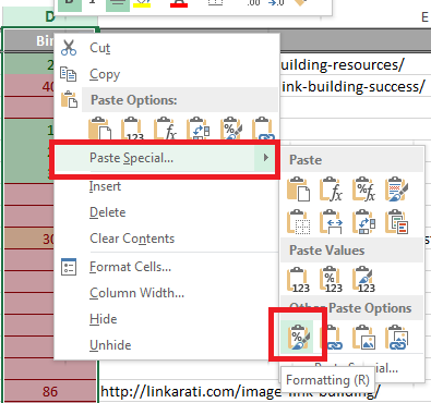 NSC ALA copy paste formatting