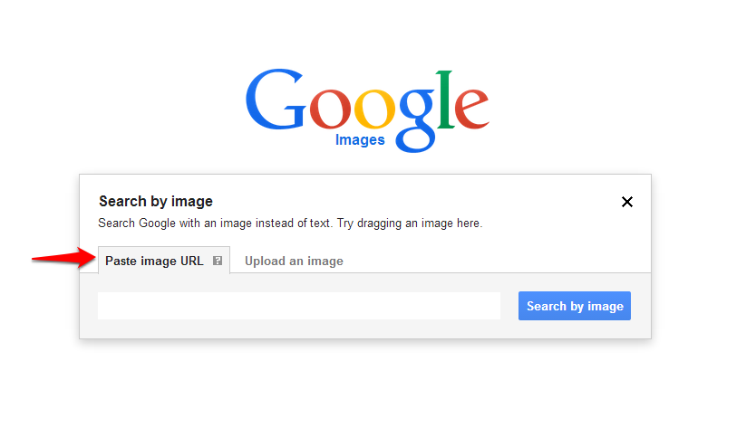 Google Images Capture Paste URLArrow