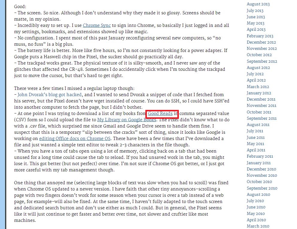Matt Cutts blog page