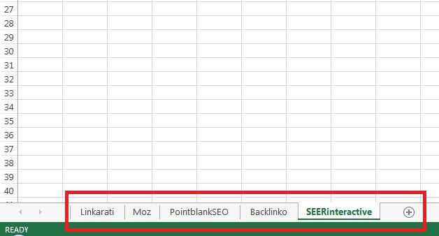 Excel 5 sheets renamed