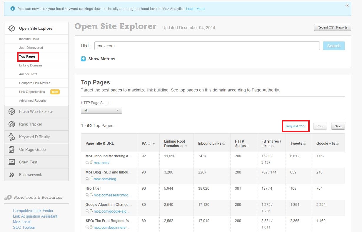 using open site explorer to generate strategic content ideas