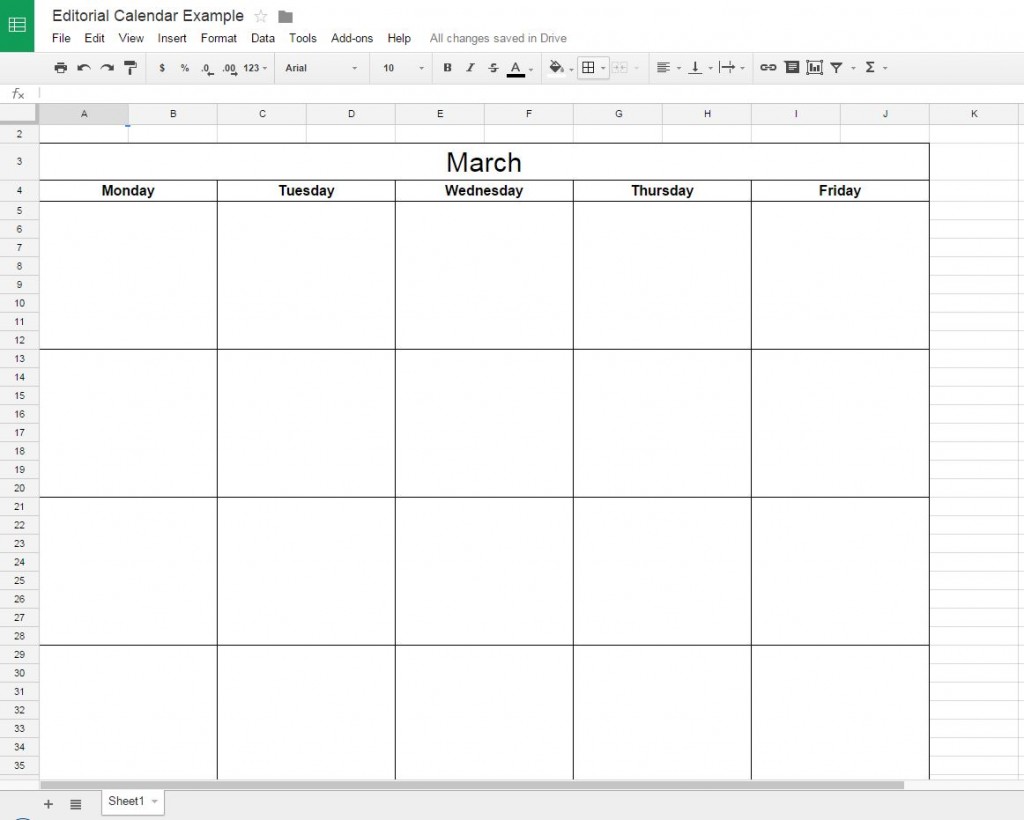 Google Doc with Borders