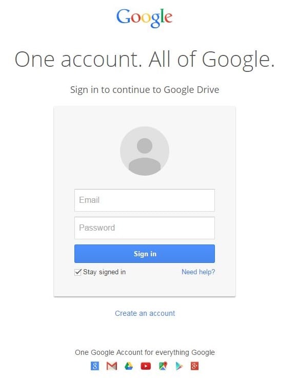 Google Account login