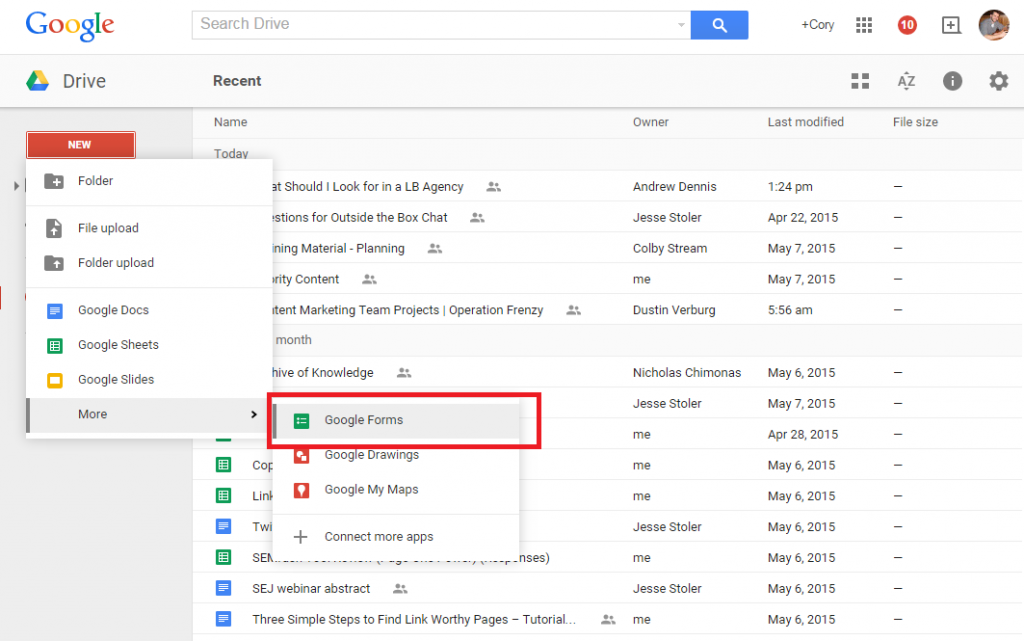 How to create google docs survey