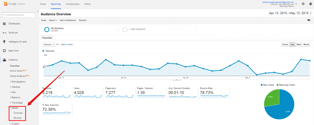 GA Home Mobile Drop Down