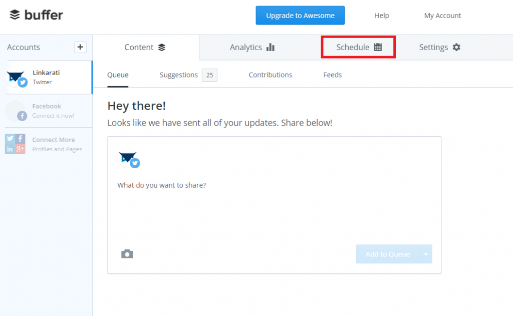 using buffer to schedule tweets tutorial tuesday