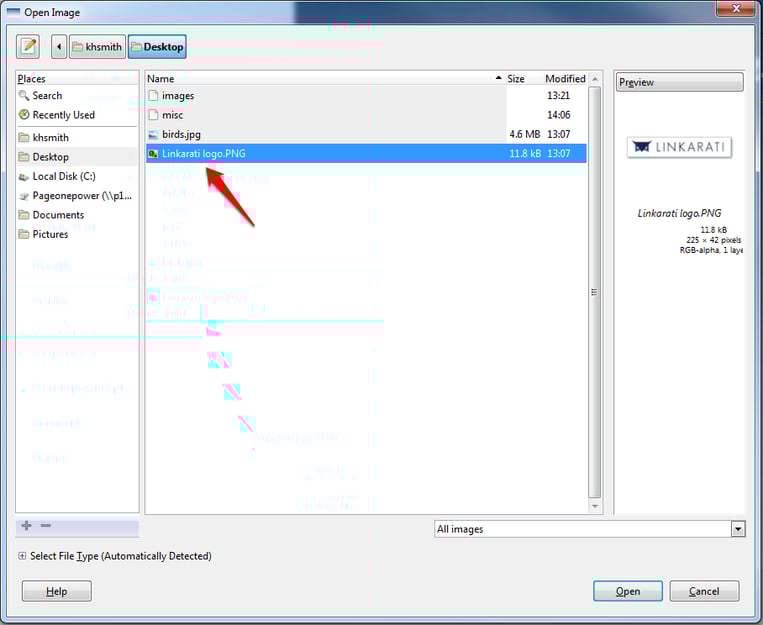 Adjust text example screenshot