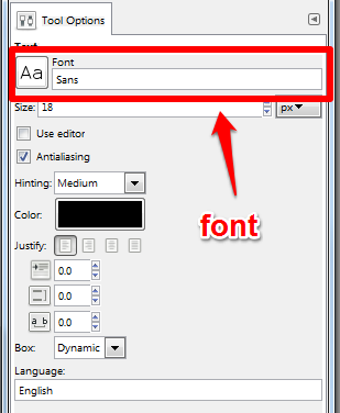 Adjust text example screenshot