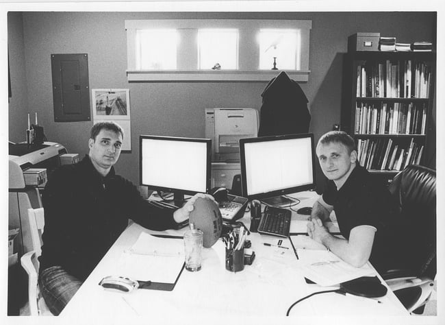 Jon and Zach in Page One Power office