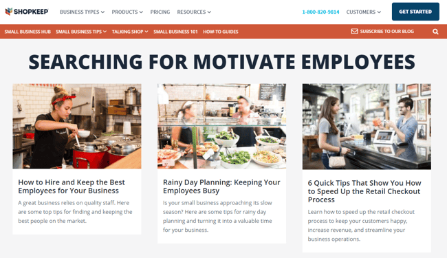 ShopKeep missing motivate employees