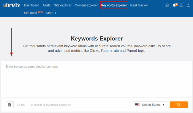 Ahrefs KW Explorer