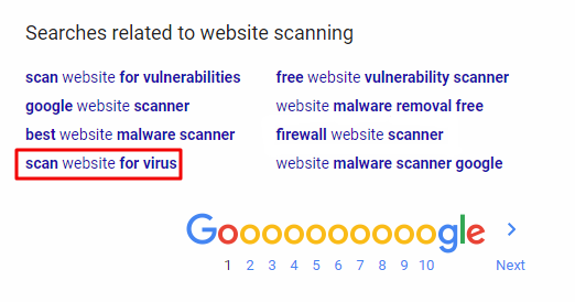 Related searches website scanner RIGHT