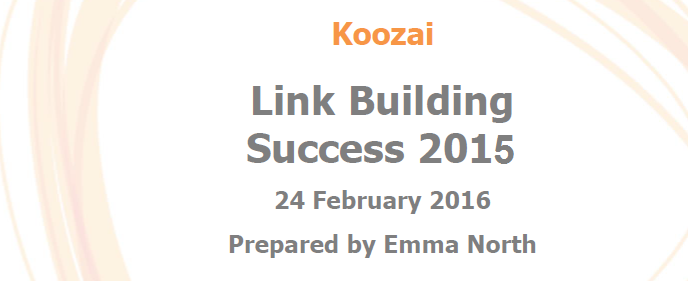 Koozai link building story