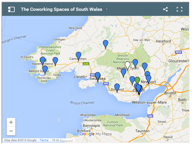 The coworking spaces of south wales