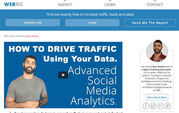 create content on your sight with webris