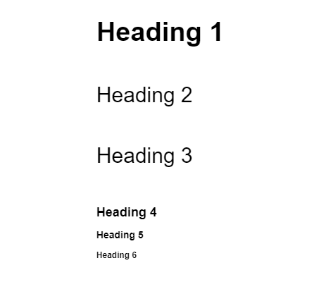 Headings 1-6 Example