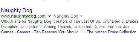 Naughty dog google search