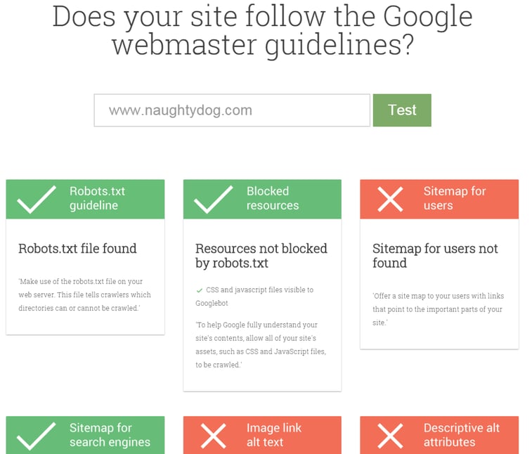 Google webmaster guidelines