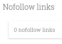 No follow links screenshot