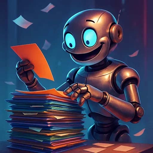 Robot reading papers
