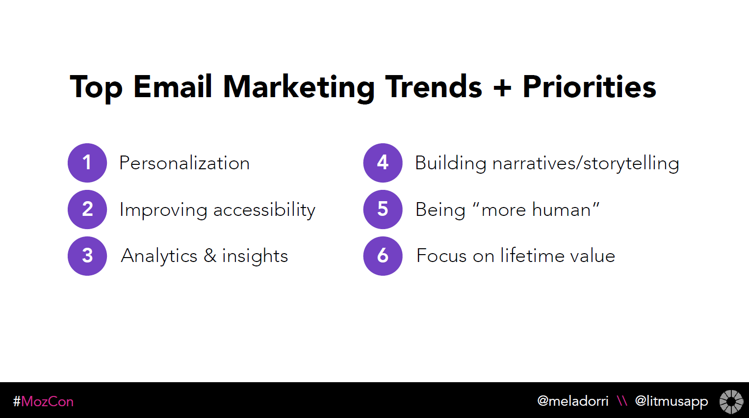 Top Email Marketing Trends and Priorities - Justine Jordan, MozCon 2018