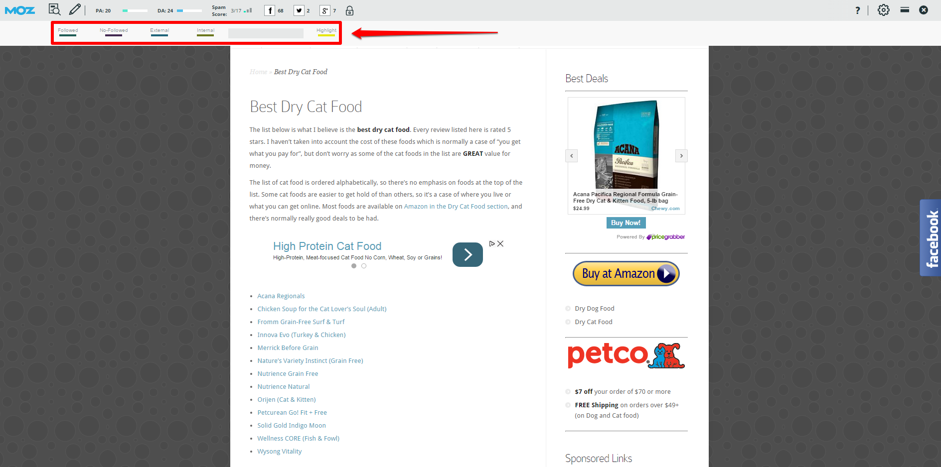 PetFood_Ratings_Highlight_Links_Drop_Down_with_Box